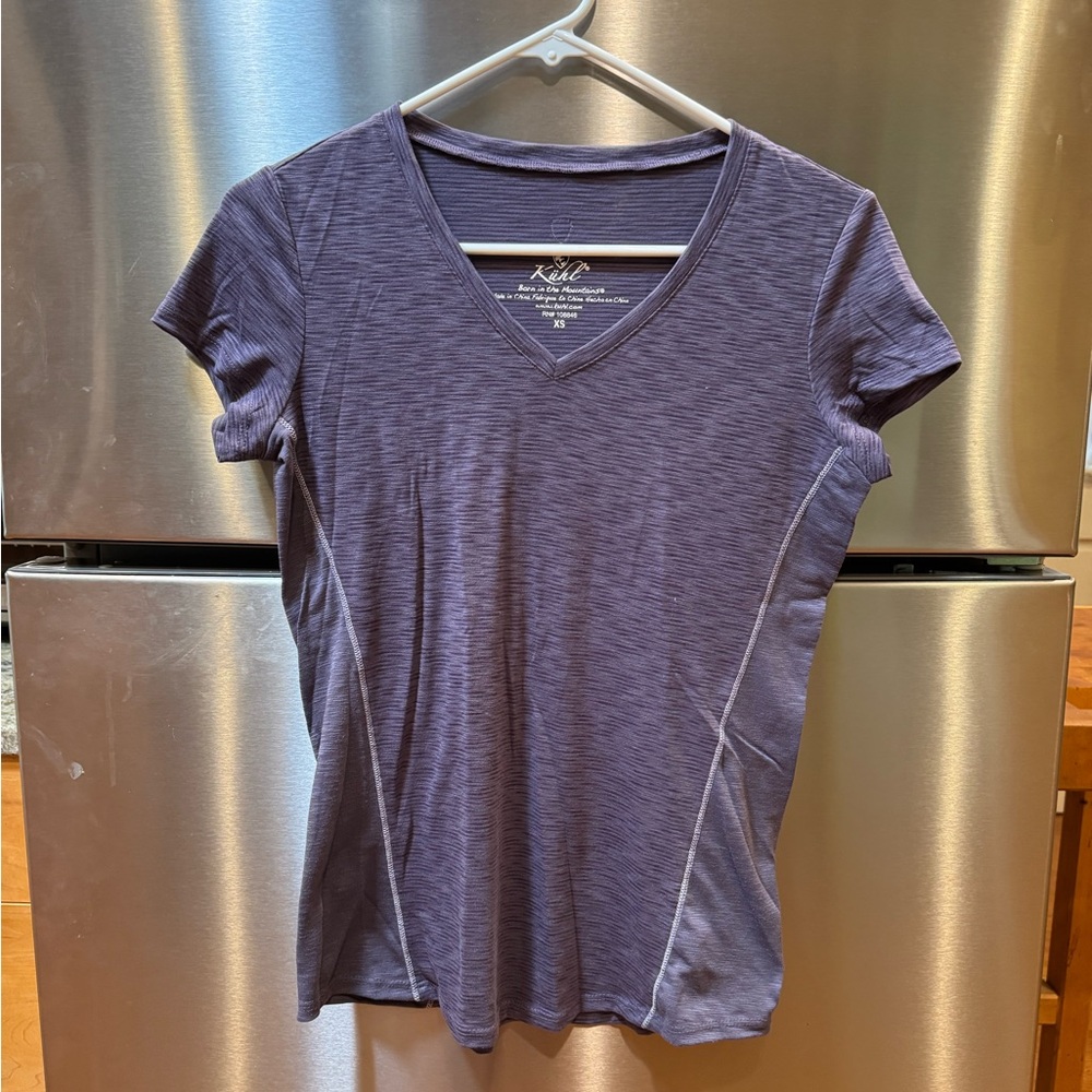 Kuhl Women's Purple V-Neck Top XS